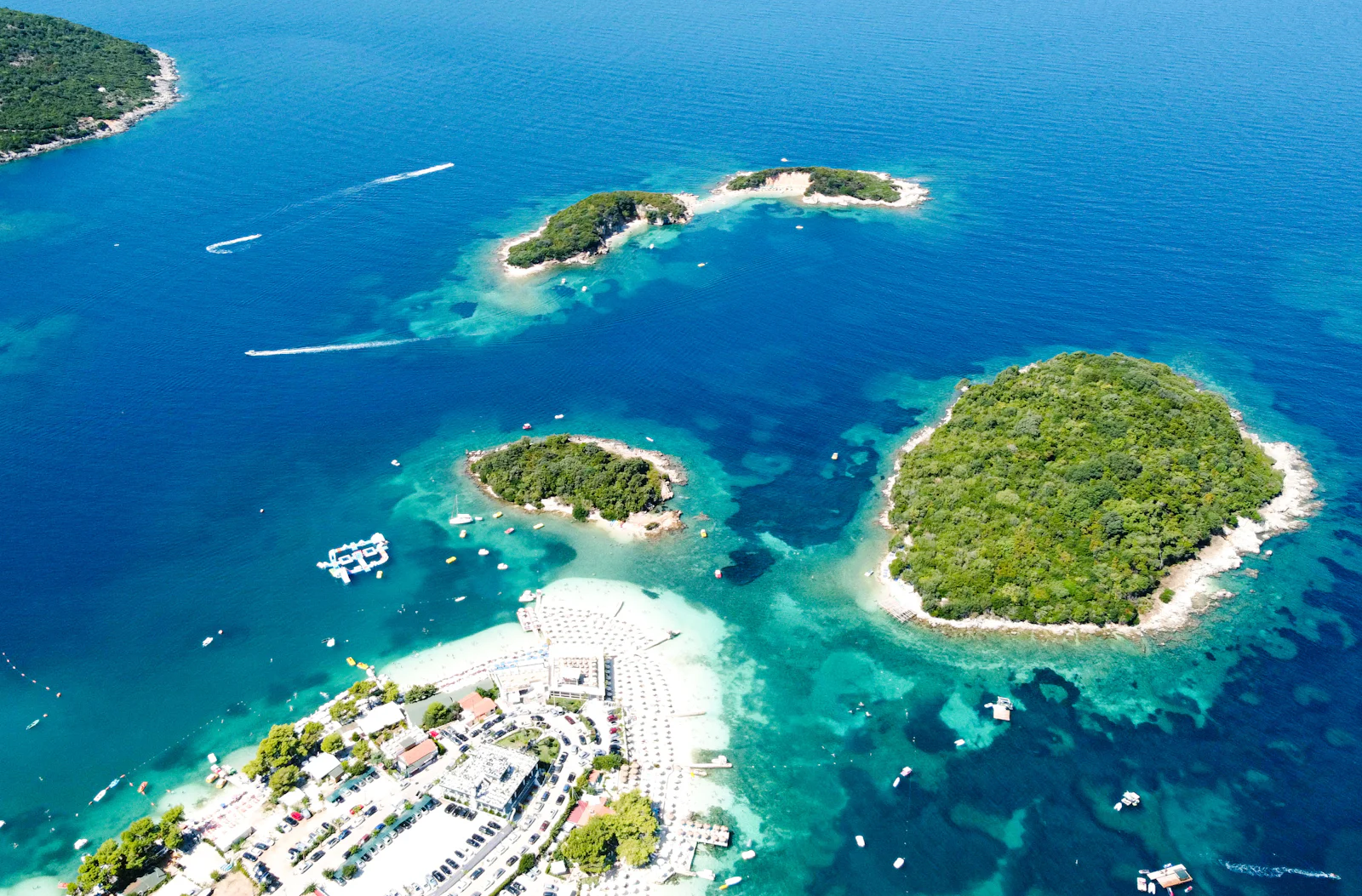 The four Ksamil islands seen from the air