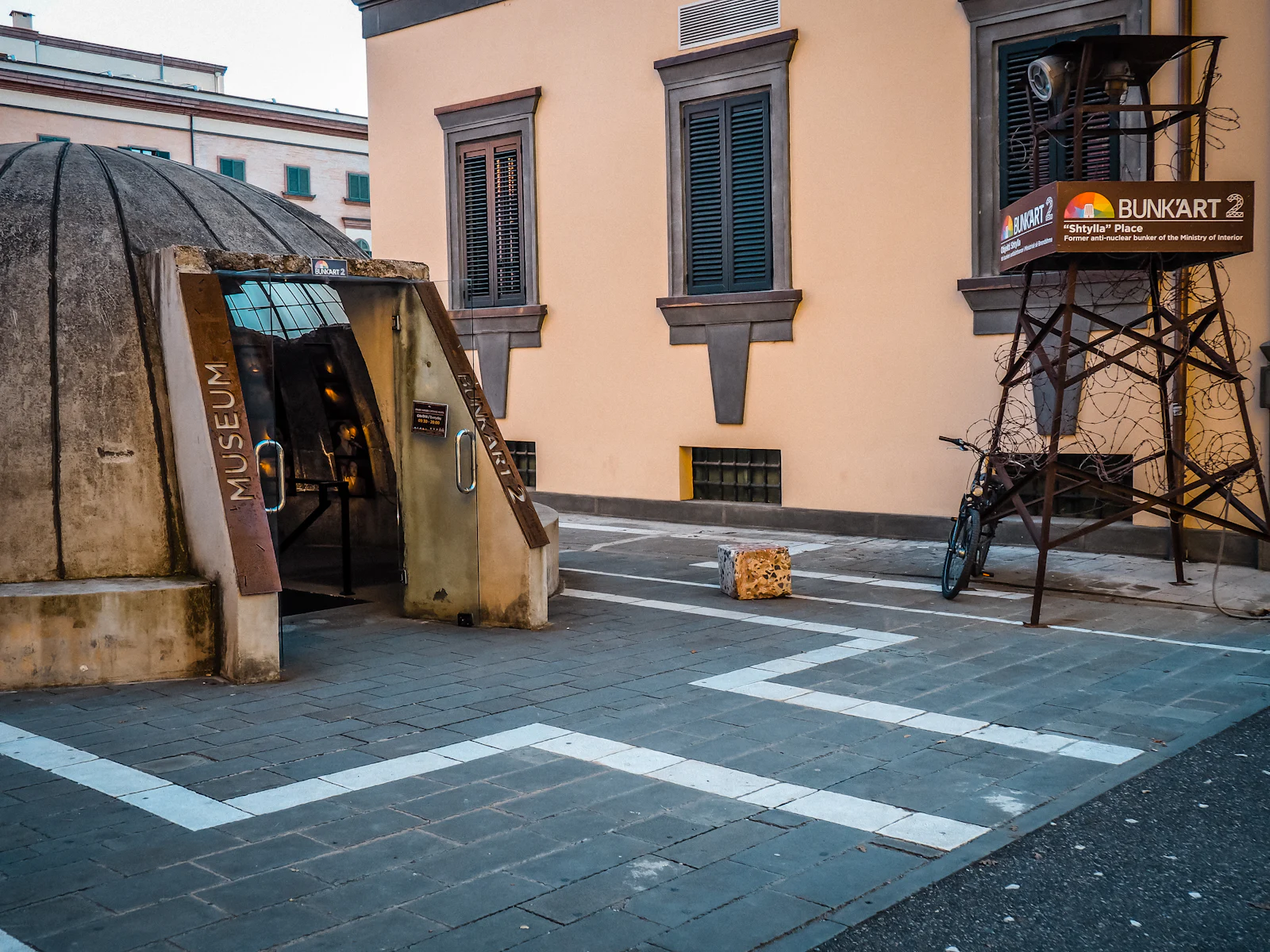 The domed concrete entrance to Bunk’Art 2 in central Tirana